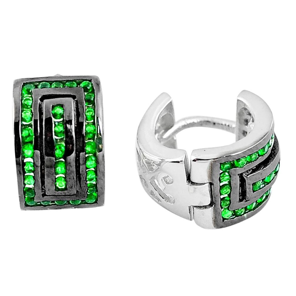 925 sterling silver green emerald quartz stud earrings jewelry a86853