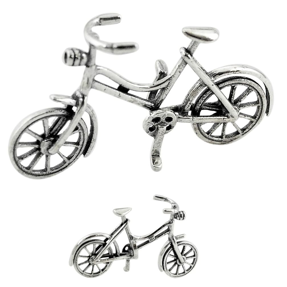 7.47gms bicycle holiday charm bike solid 925 silver miniature collectible a82280