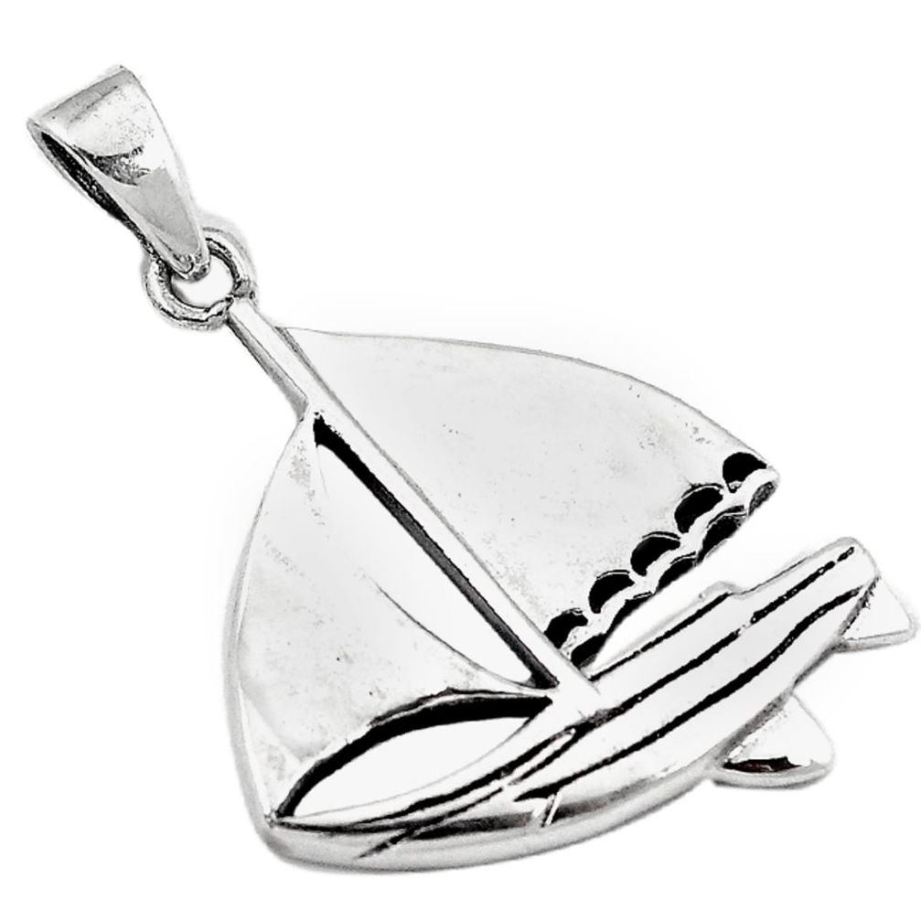 925 sterling silver indonesian bali java island ship pendant jewelry a29284