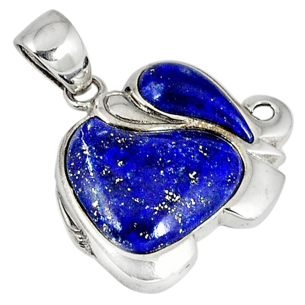 925 silver southwestern natural blue lapis elephant pendant jewelry a33613