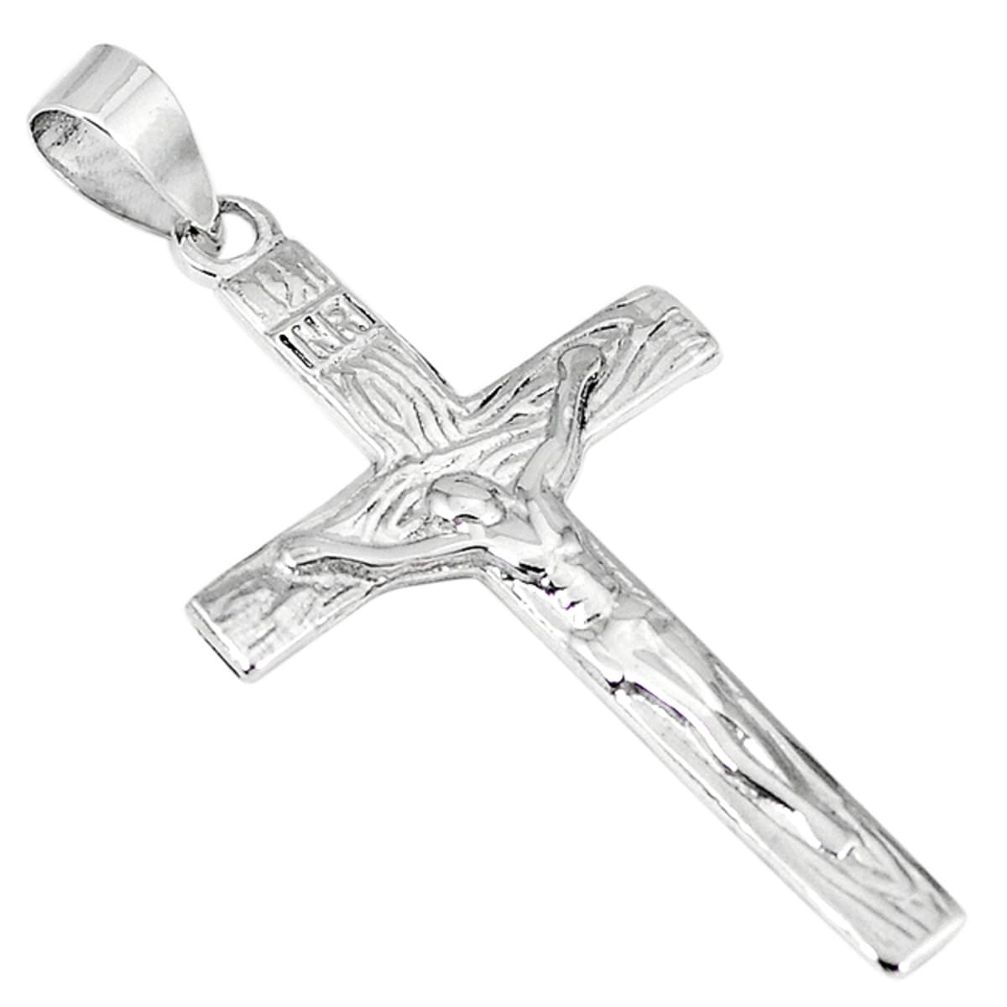 925 sterling silver indonesian bali style solid holy cross pendant a48248