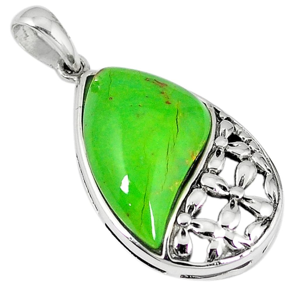 Clearance Sale-925 silver southwestern green copper turquoise pendant jewelry a54268