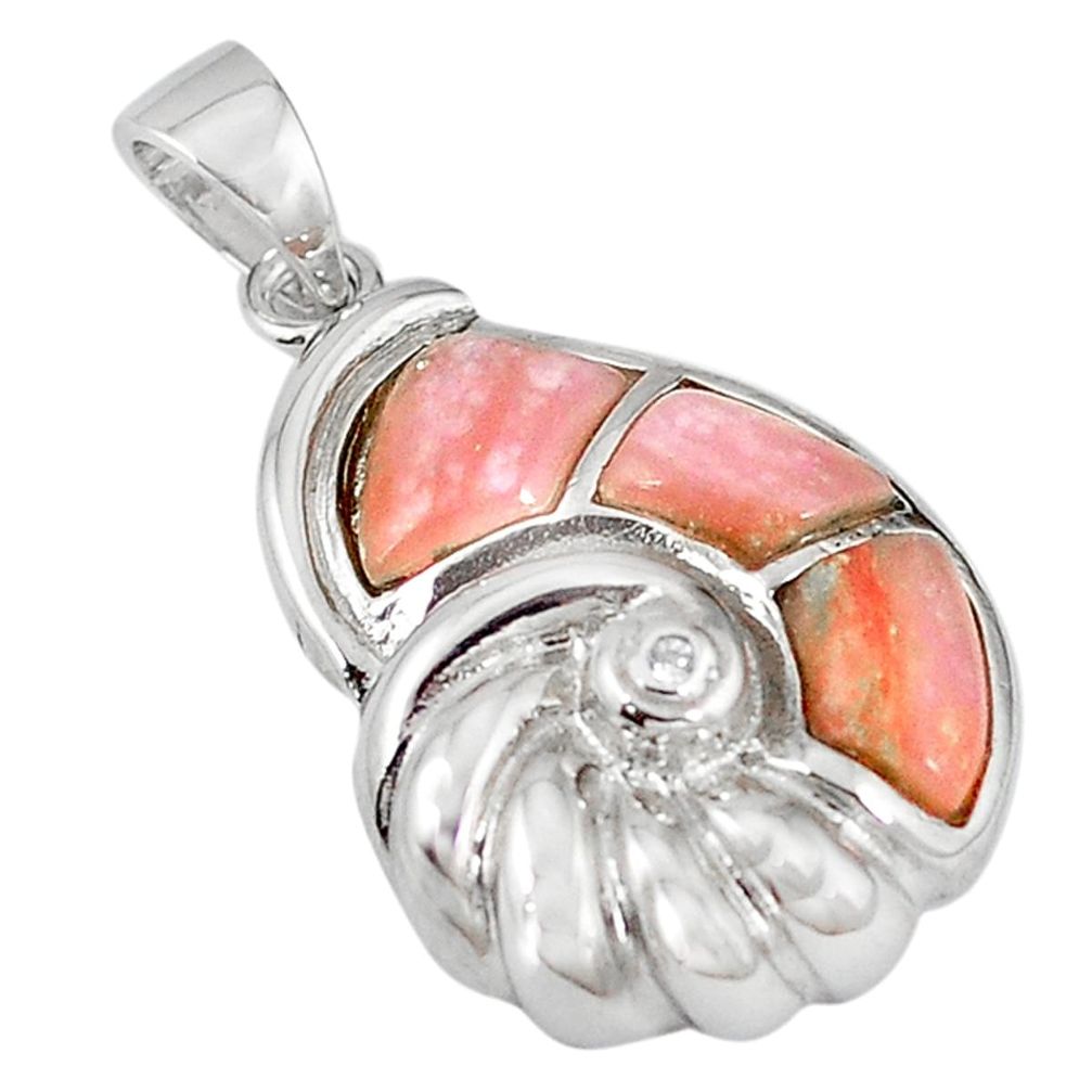 Natural pink opal topaz 925 sterling silver pendant jewelry a59175