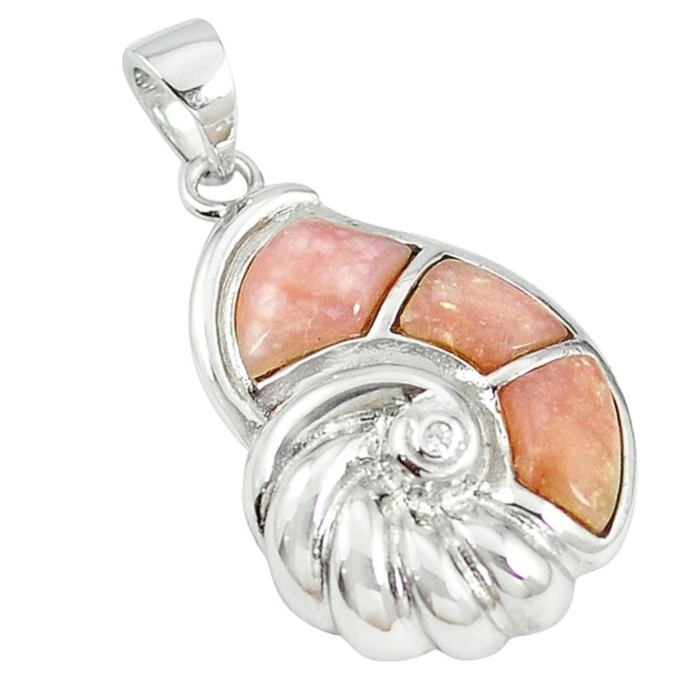 Natural pink opal topaz 925 sterling silver pendant jewelry a68309