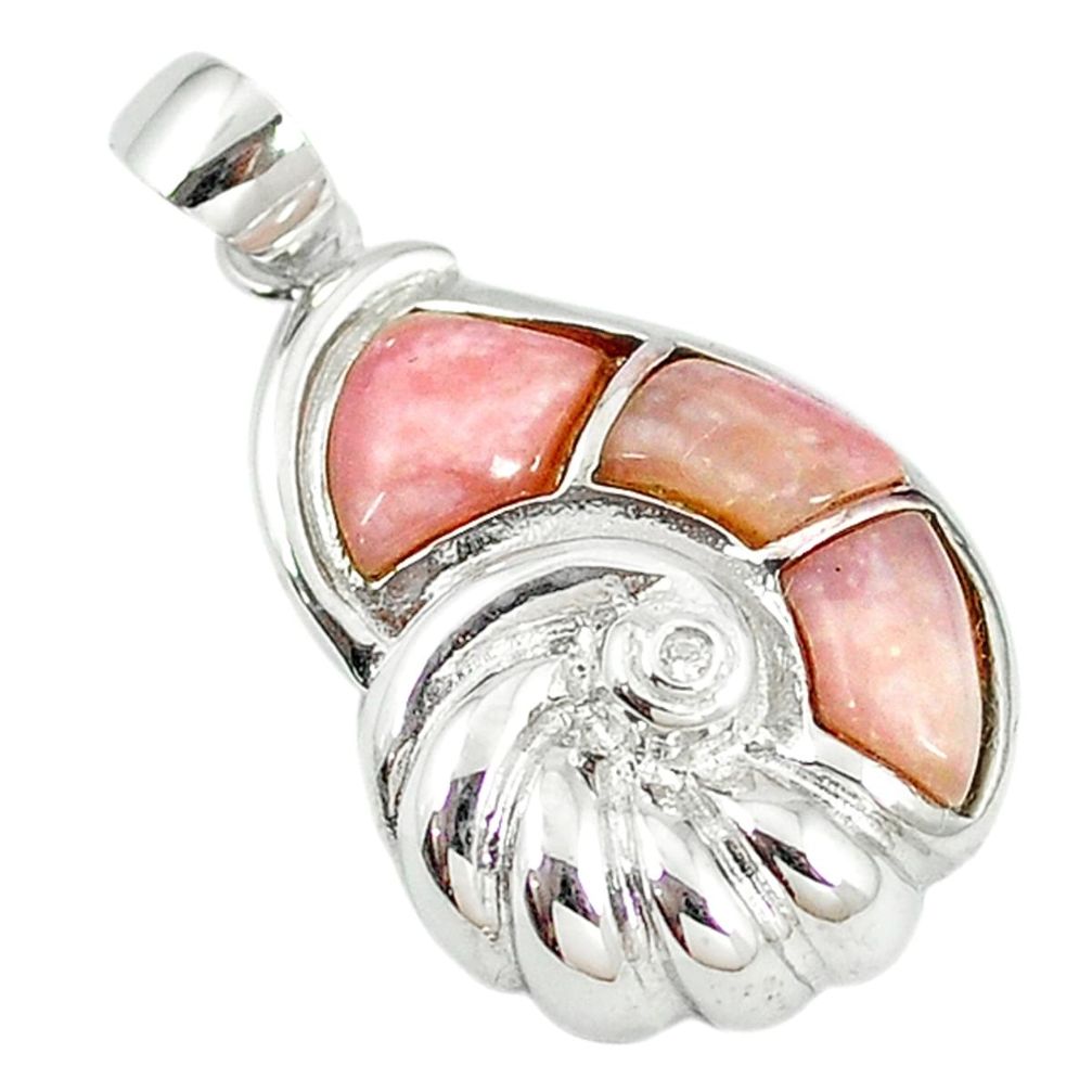 Natural pink opal topaz 925 sterling silver pendant jewelry a68314