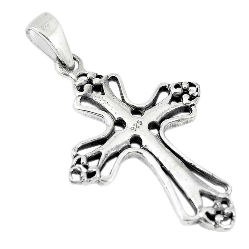 925 silver indonesian bali style solid holy cross pendant jewelry a72666