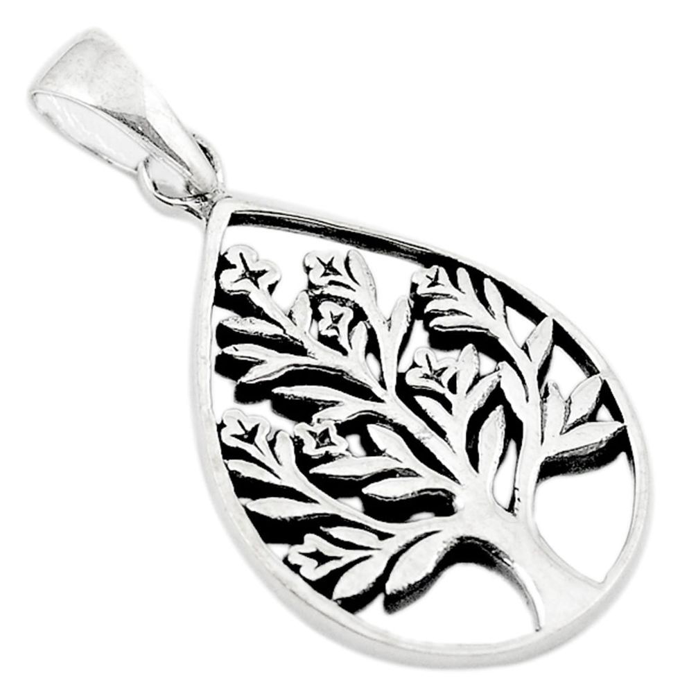 925 silver indonesian bali style solid tree of life pendant jewelry a73988