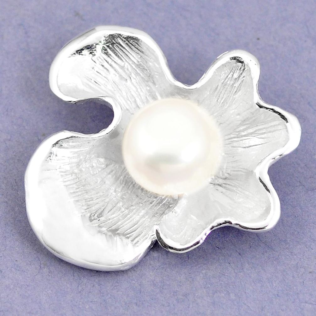 10.45cts natural white pearl 925 sterling silver pendant jewelry a75291