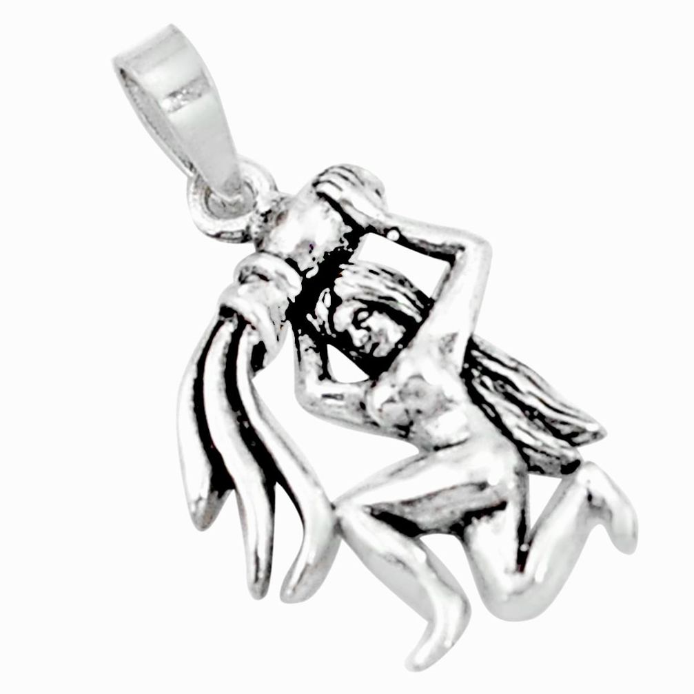 925 sterling silver 2.89gms indonesian bali style solid angel pendant a94669