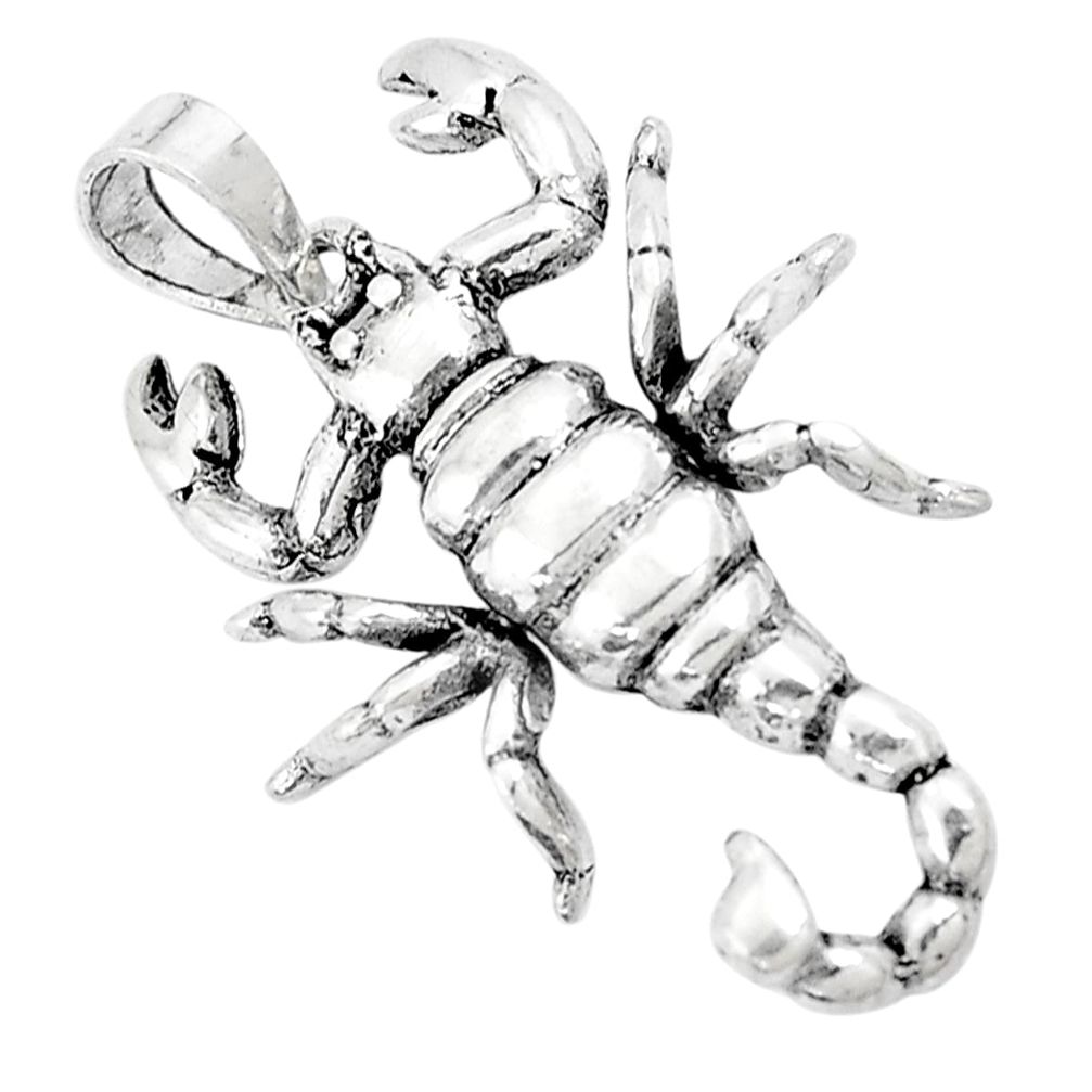 5.48gms indonesian bali style solid 925 sterling silver scorpion pendant a94684