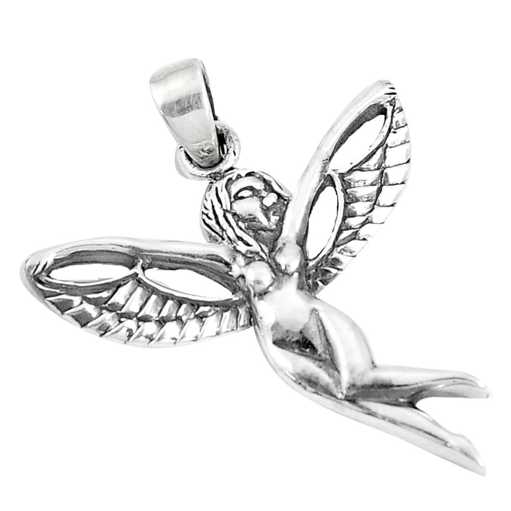 6.69gms indonesian bali style solid 925 sterling silver angel pendant a94730