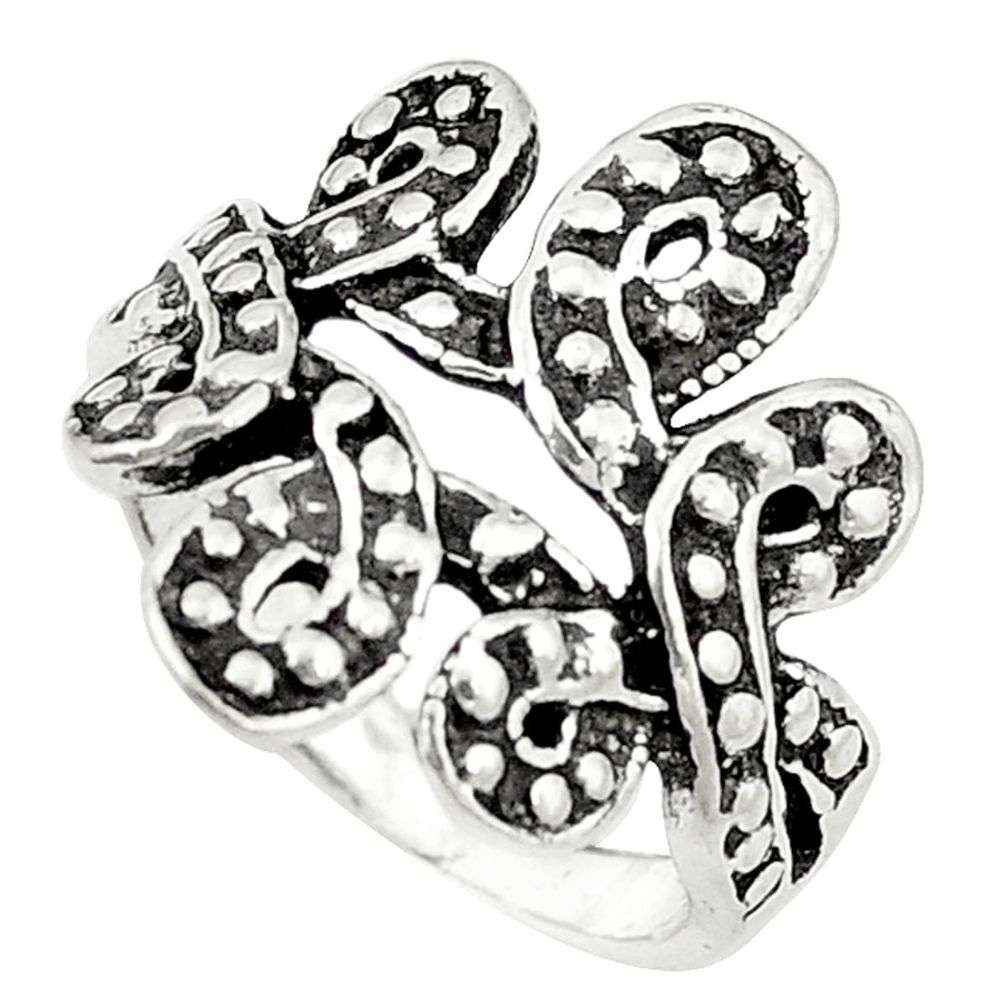 Clearance Sale-Indonesian bali style solid 925 sterling silver ring jewelry size 8 a52991