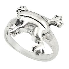 925 silver indonesian bali style solid lizard ring jewelry size 7.5 a72225
