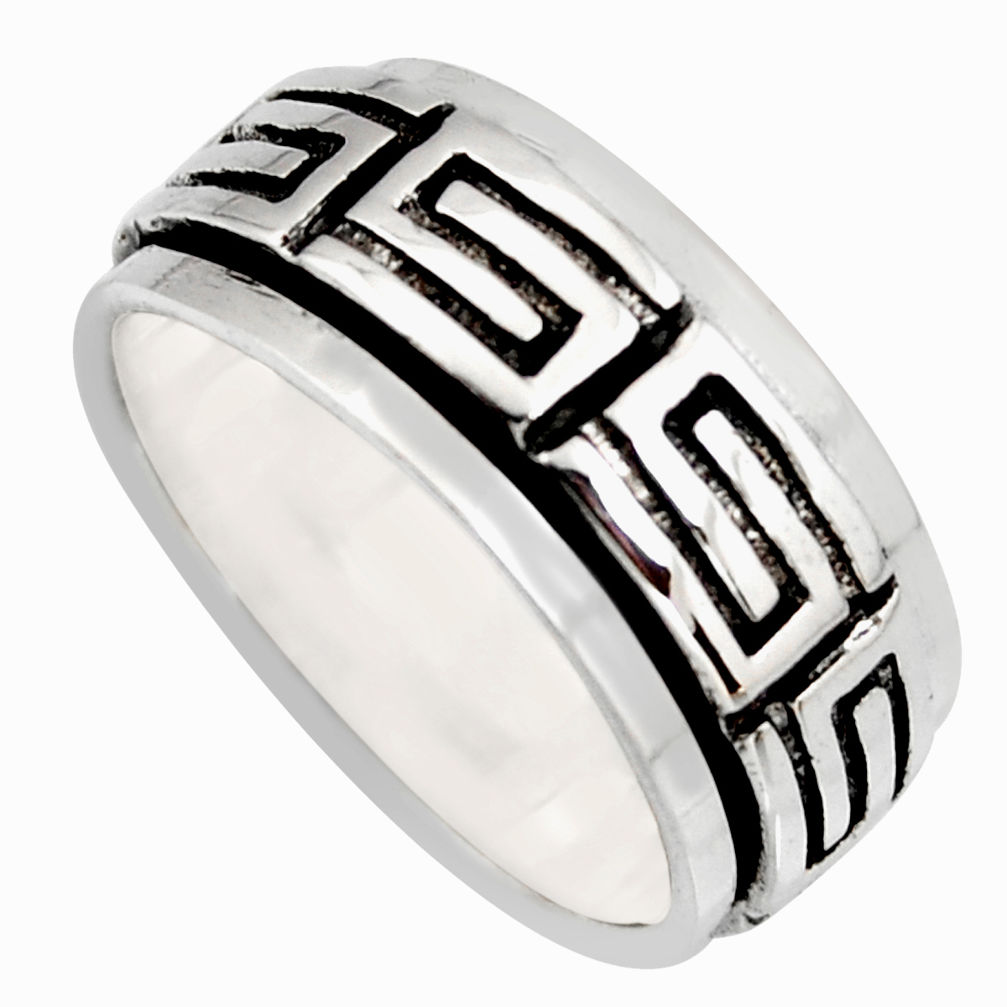 8.89gms meditation wish spinner band bali \solid 925 silver ring size 8.5 c7459