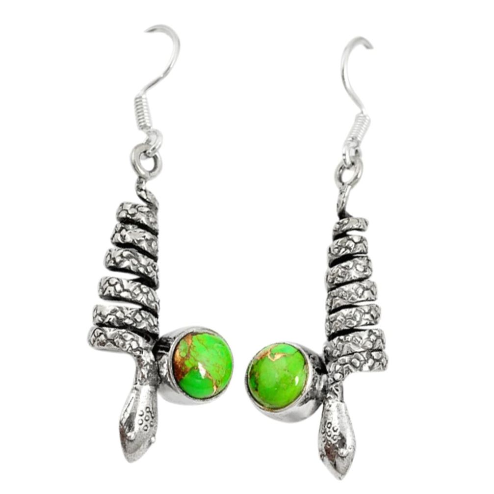  turquoise snake earrings jewelry d10165