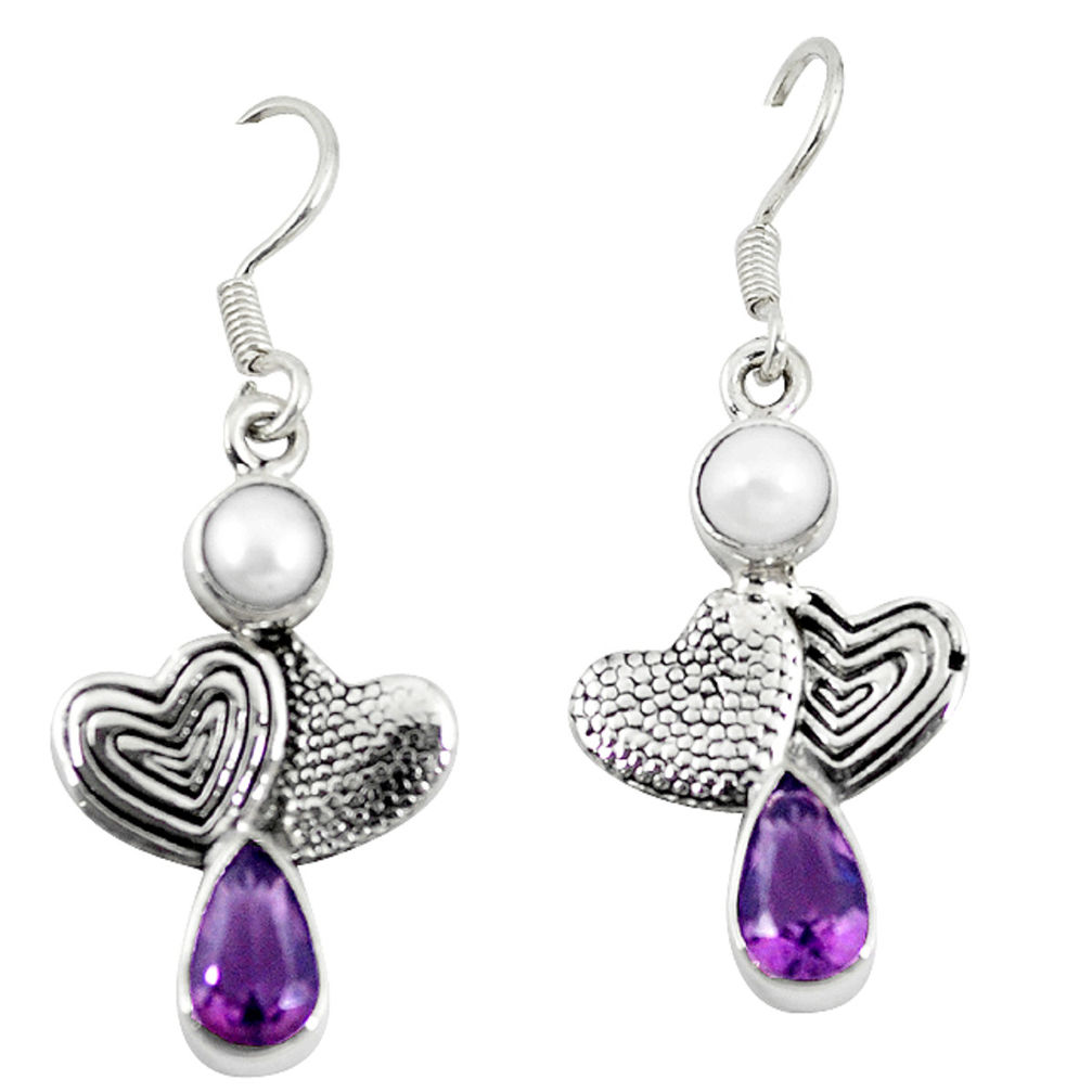 arl 925 silver couple hearts earrings d10225