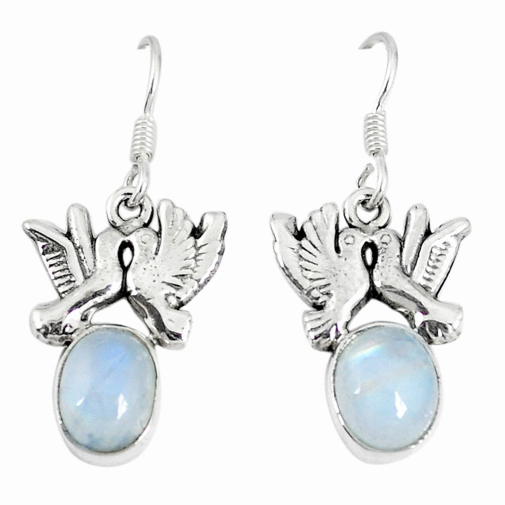 moonstone 925 sterling silver love birds earrings d12363