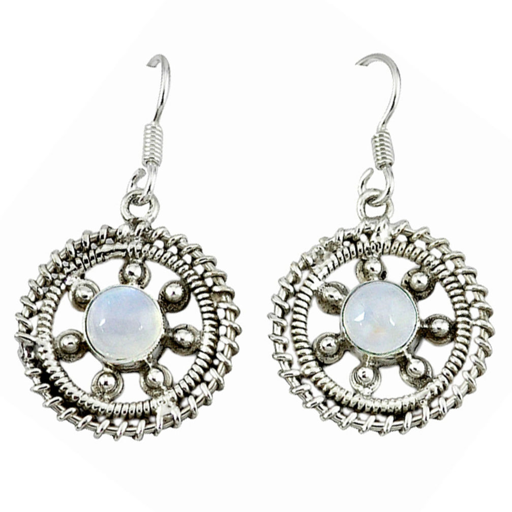 moonstone 925 sterling silver dangle earrings d12482