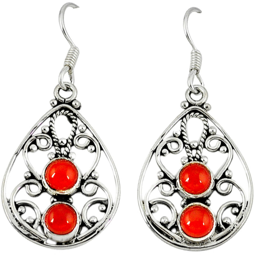 ver natural orange onyx dangle earrings jewelry d12731