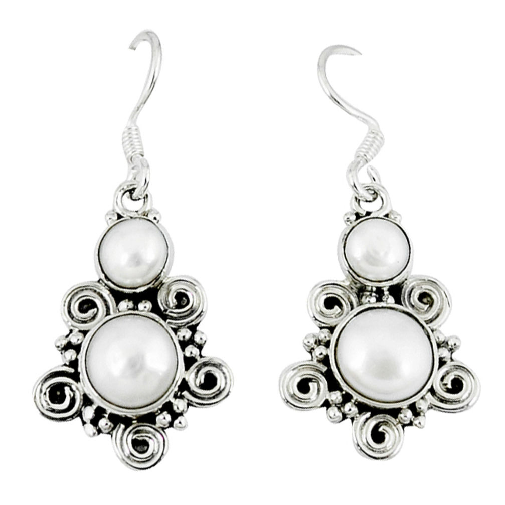 ver natural white pearl dangle earrings jewelry d12744