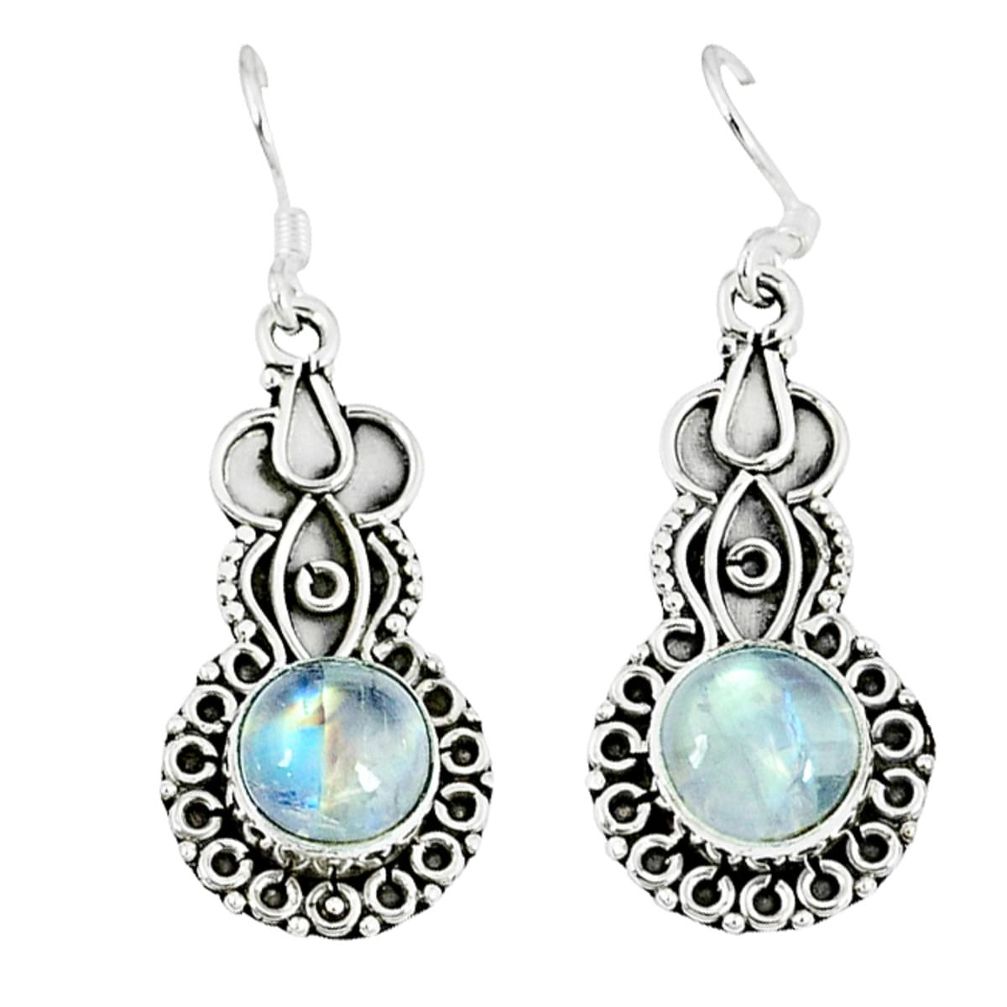 moonstone 925 sterling silver dangle earrings d12768