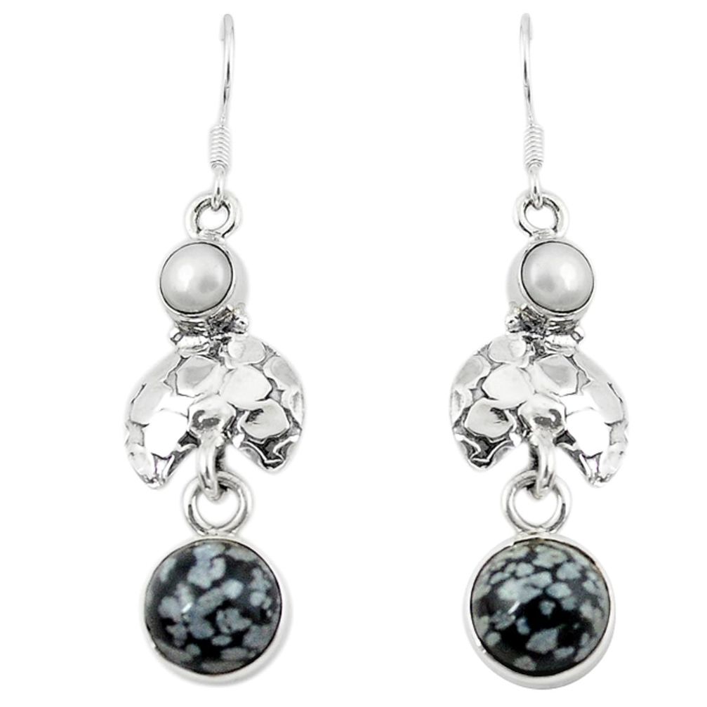 n pearl 925 silver dangle earrings d13588