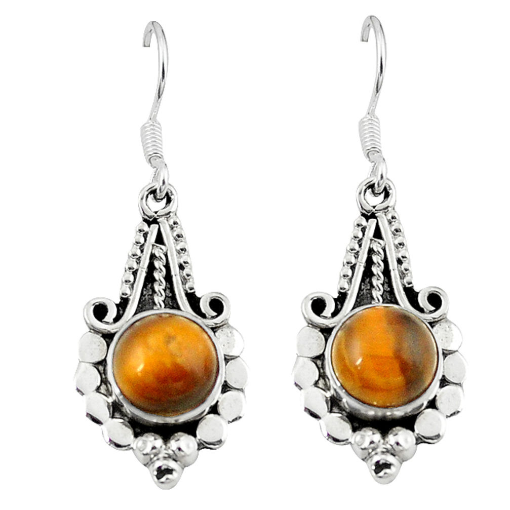 n tiger's eye dangle earrings jewelry d13597
