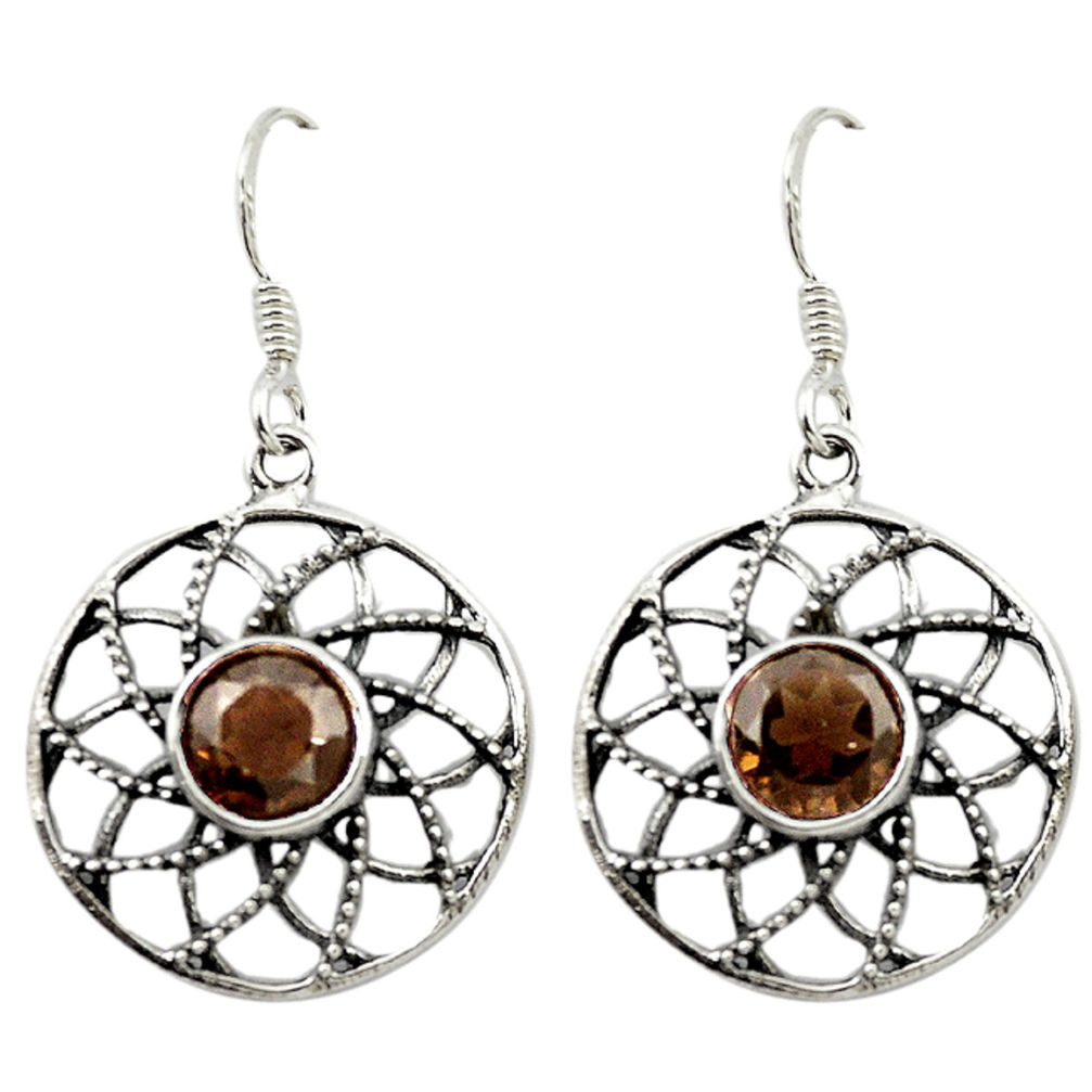 ver brown smoky topaz dangle earrings jewelry d14944