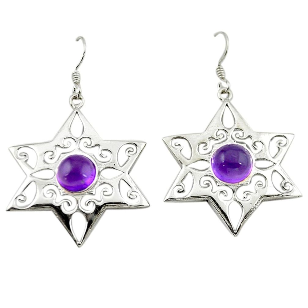 ver natural purple amethyst dangle earrings jewelry d14964
