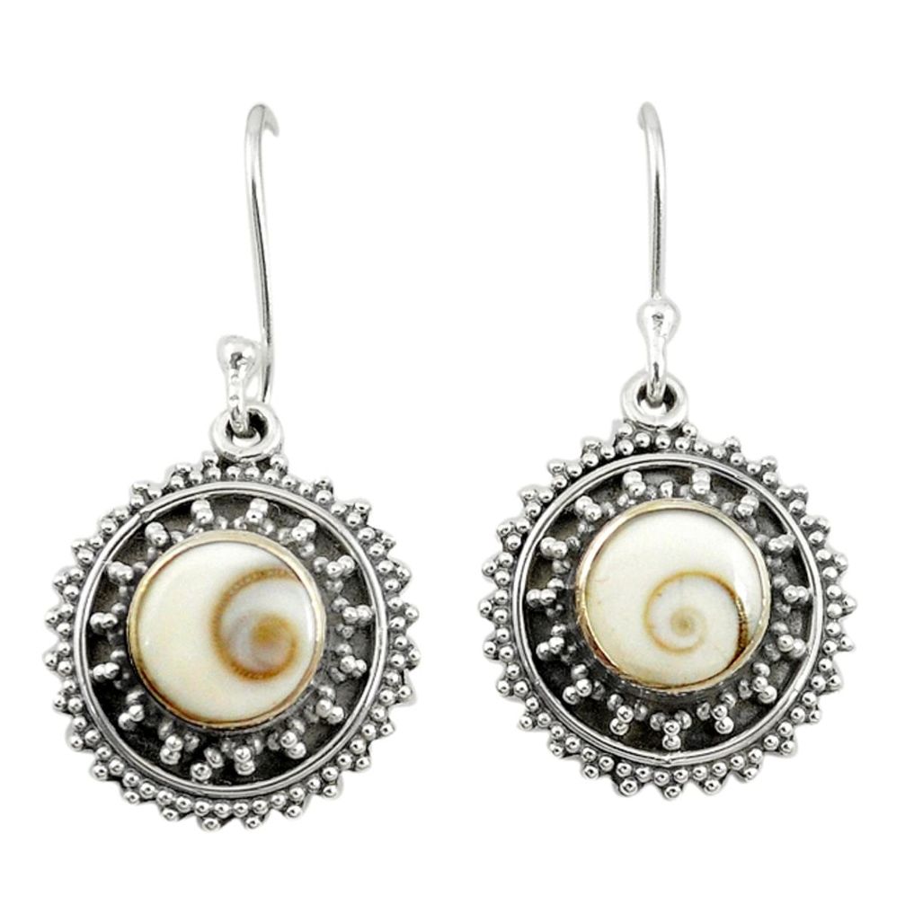 925 sterling silver natural white shiva eye dangle earrings jewelry d19775