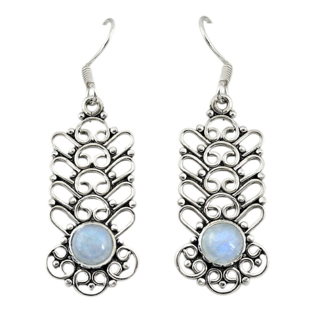 Natural blue labradorite 925 sterling silver dangle earrings d19857