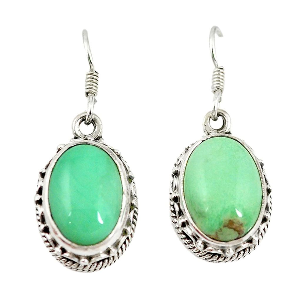 925 sterling silver natural green variscite dangle earrings jewelry d20385