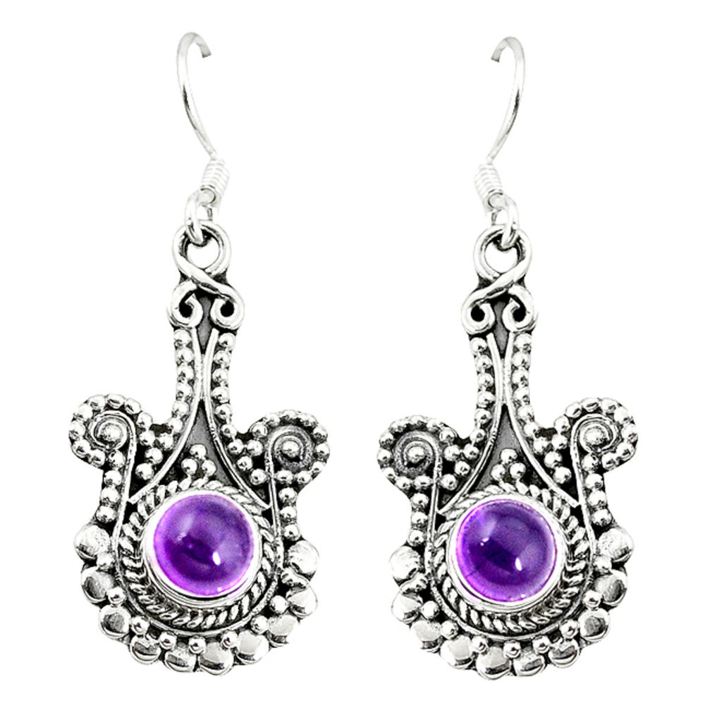 methyst 925 sterling silver dangle earrings jewelry d2201