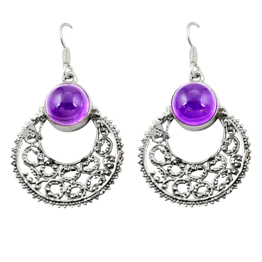 methyst 925 sterling silver dangle earrings jewelry d22028