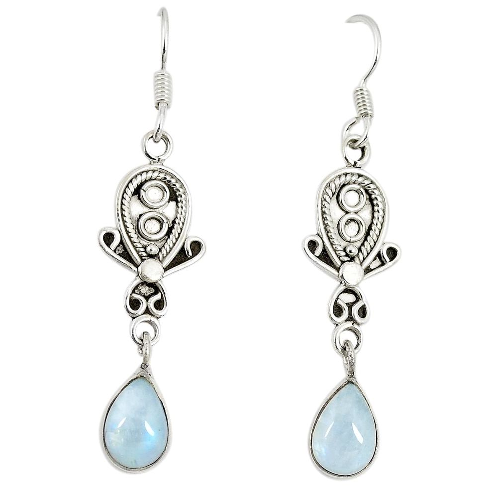 ver natural rainbow moonstone dangle earrings jewelry d23045