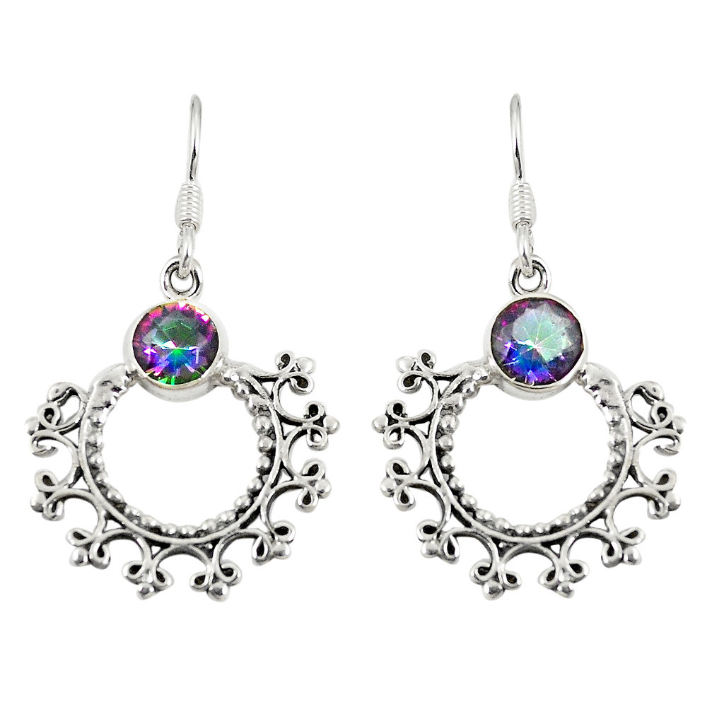 ver multi color rainbow topaz dangle earrings jewelry d23064