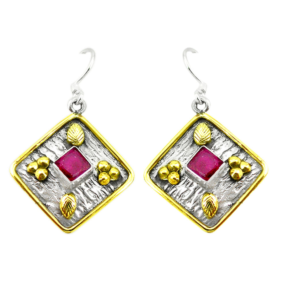 lver two tone dangle earrings jewelry d2363