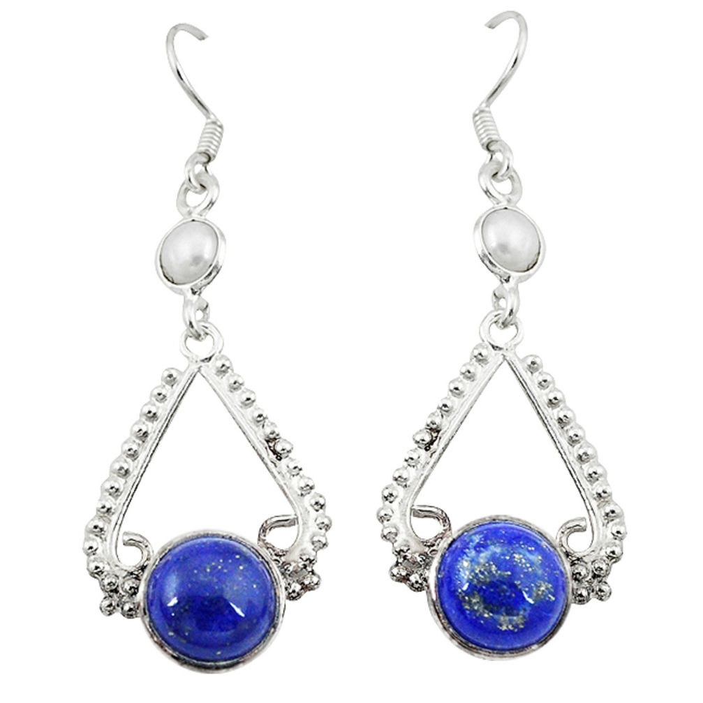 pearl 925 silver dangle earrings d2443