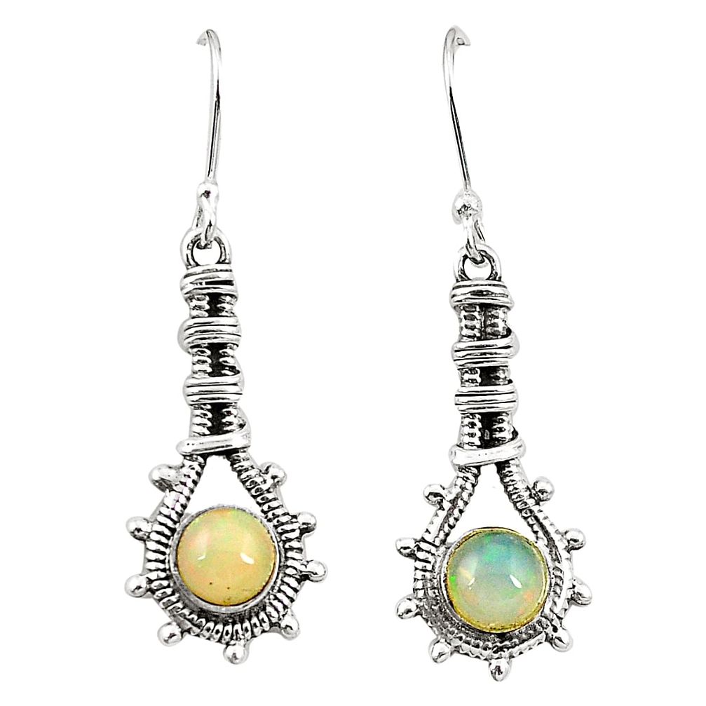 Natural multi color ethiopian opal 925 sterling silver earrings jewelry d25088