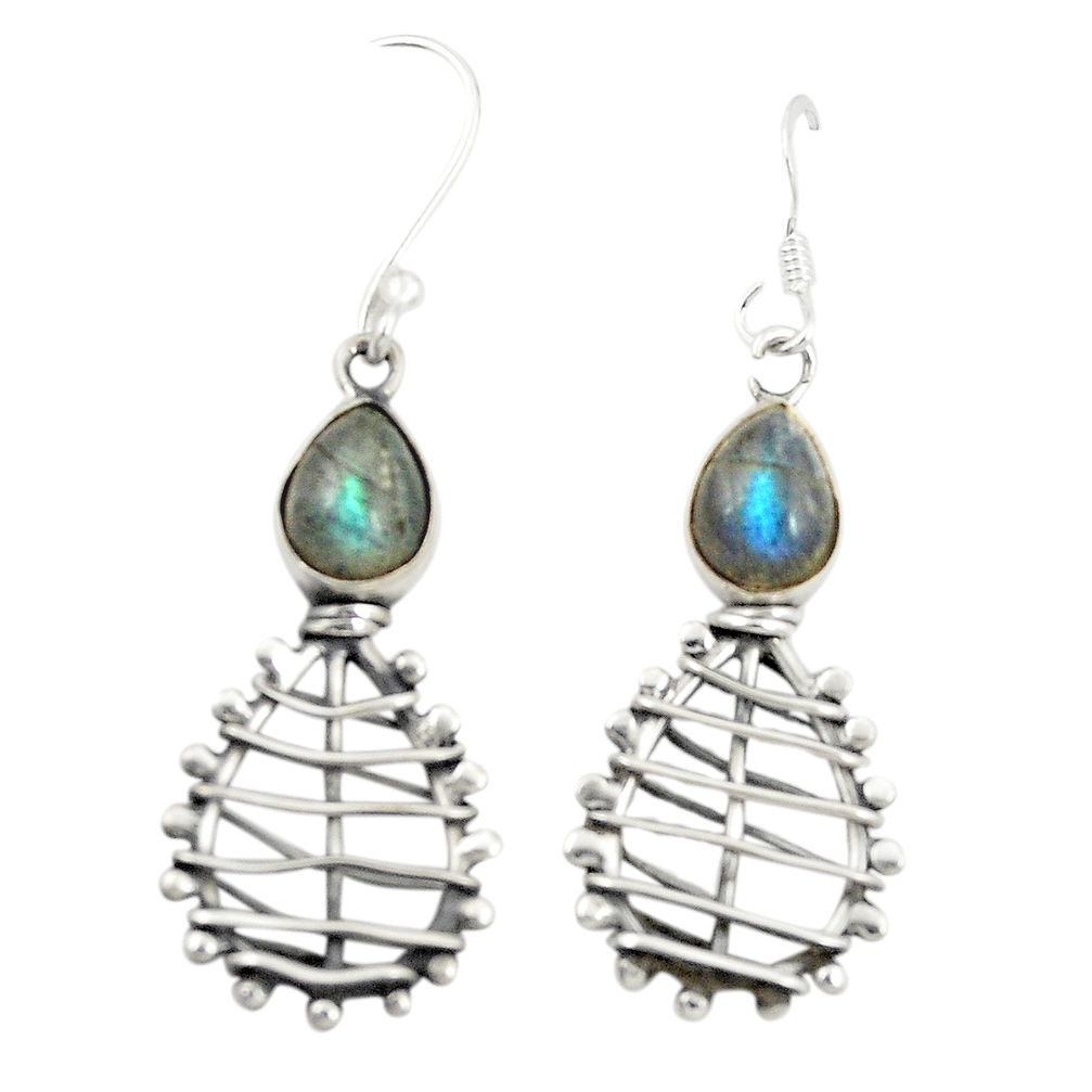 925 sterling silver natural blue labradorite dangle earrings jewelry d25200