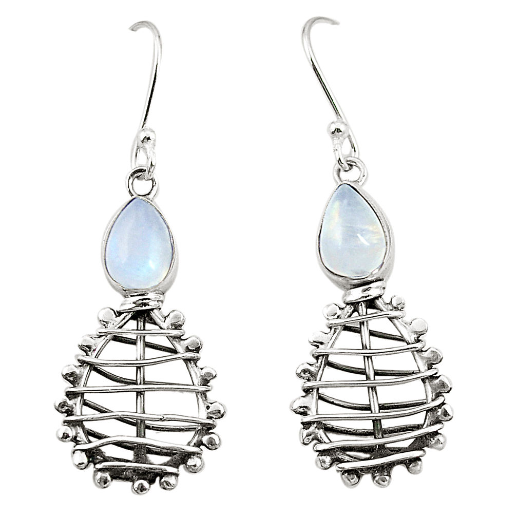 moonstone 925 sterling silver dangle earrings d25202