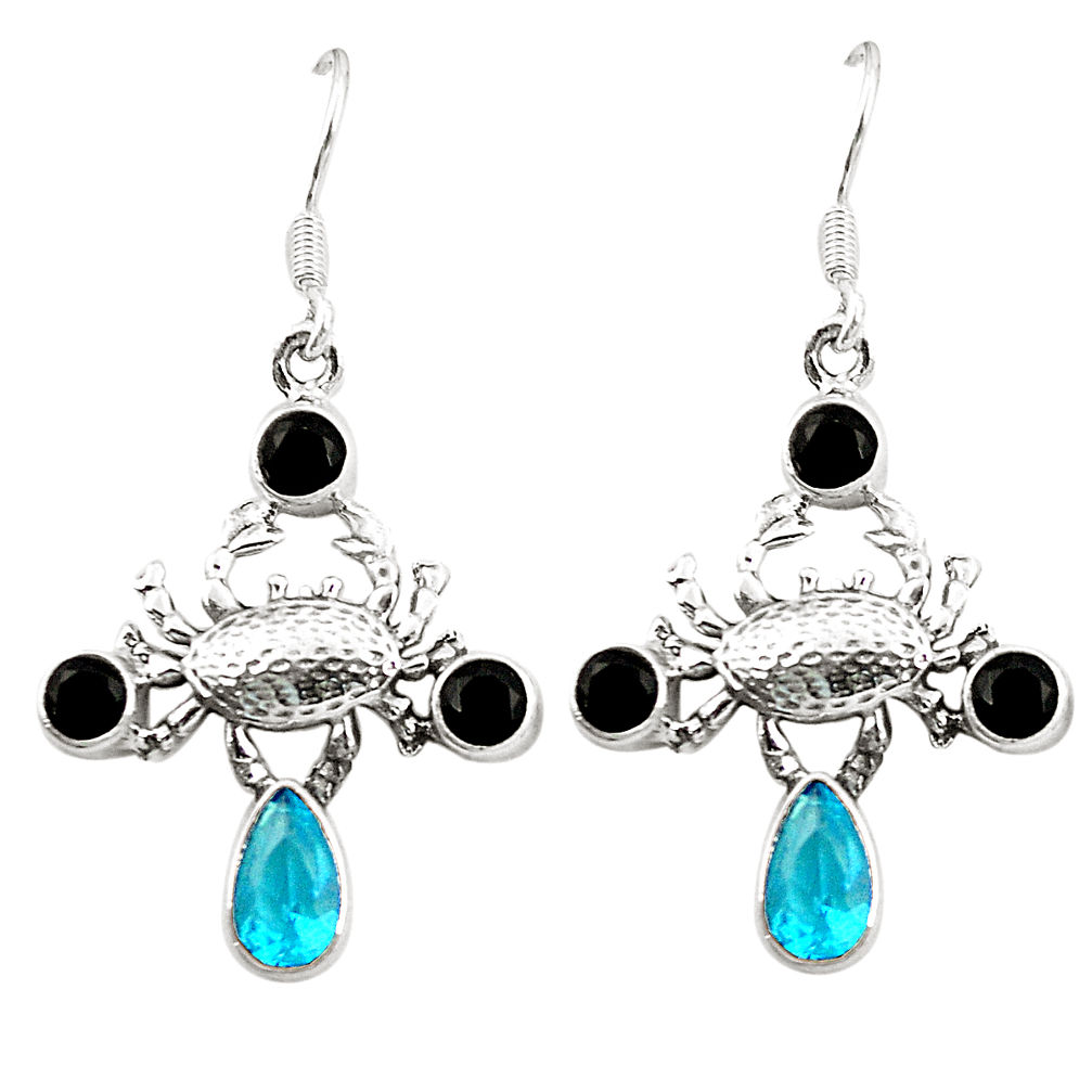 az onyx 925 sterling silver crab earrings jewelry d25285