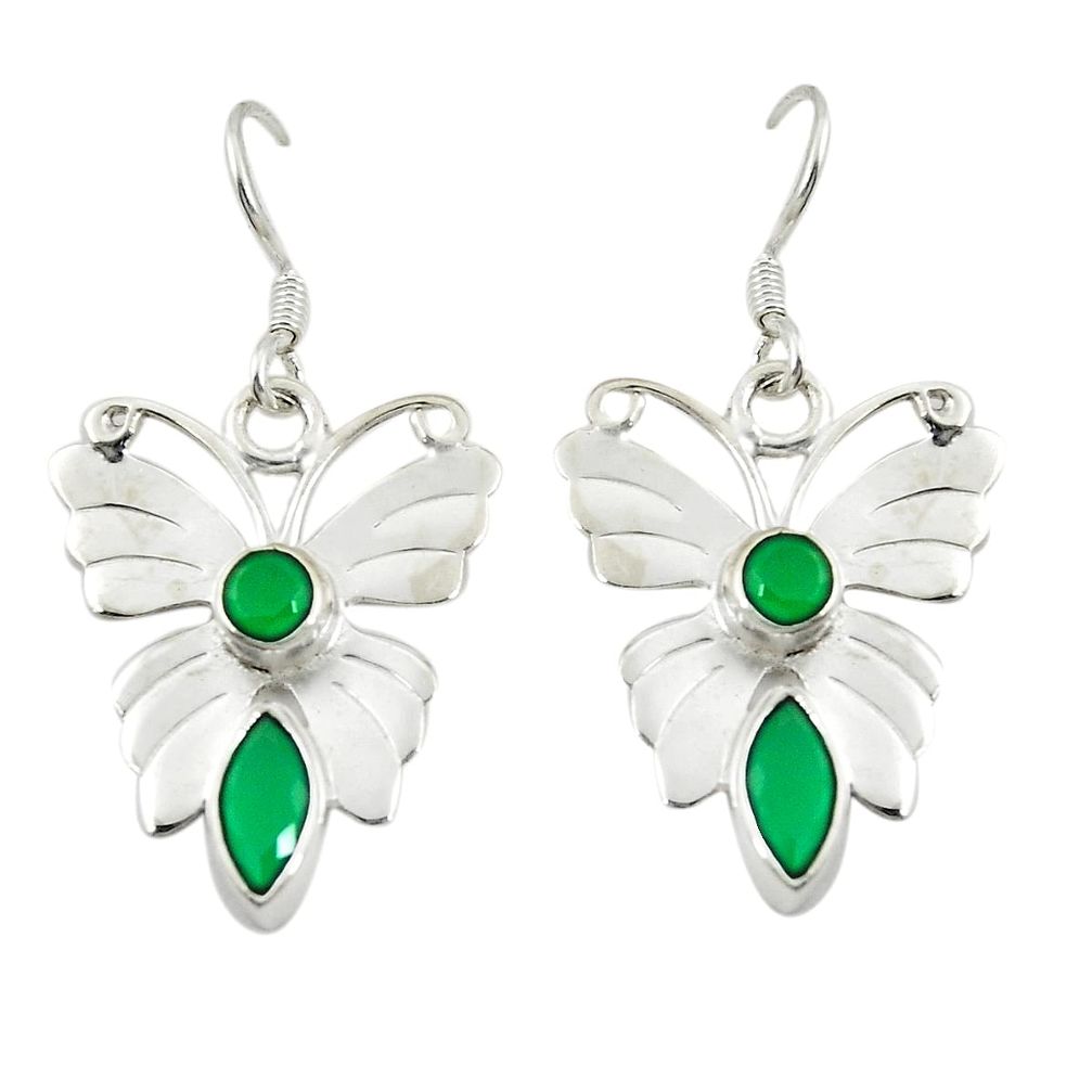 ver green emerald quartz butterfly earrings jewelry d25313