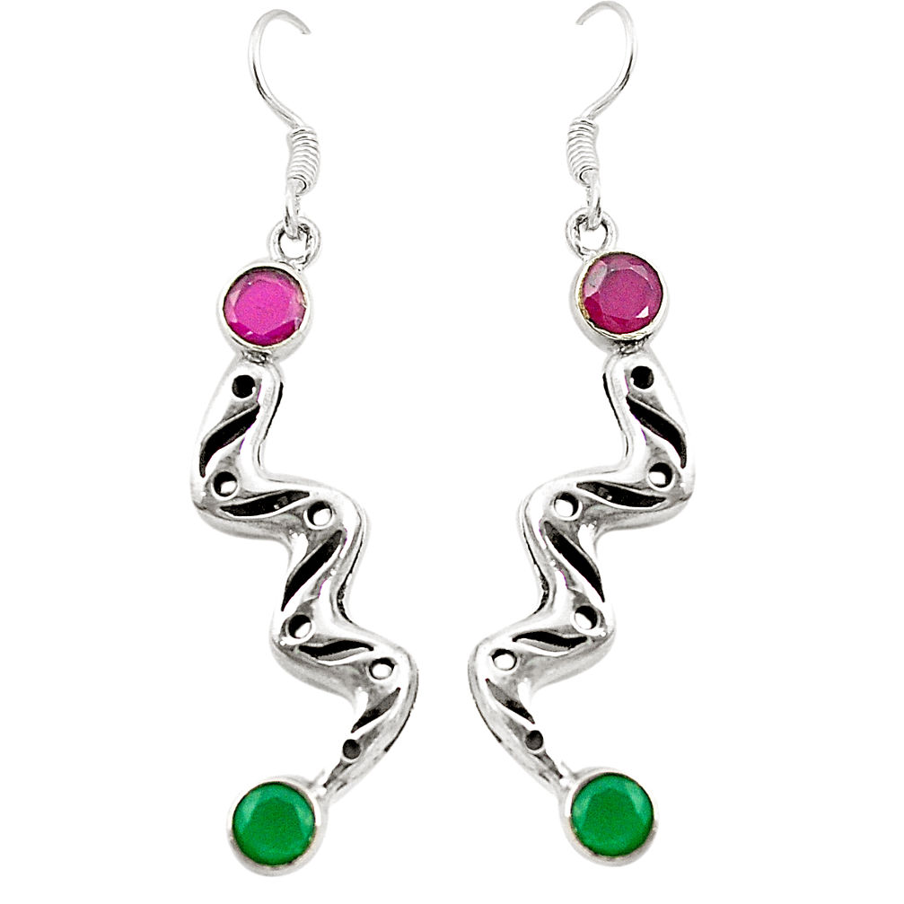 merald quartz 925 silver dangle earrings d25335