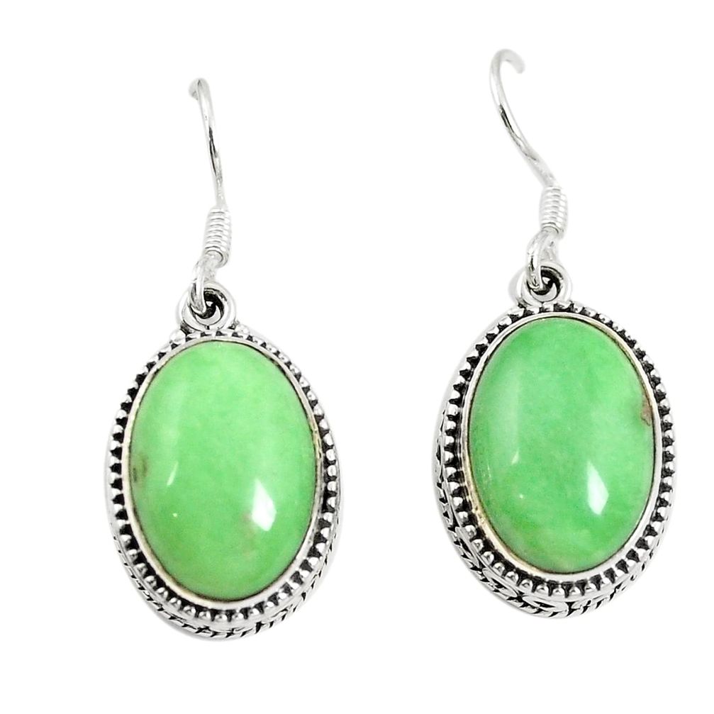 925 sterling silver natural green variscite earrings jewelry d25619