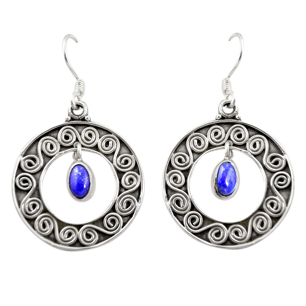 925 sterling silver natural blue lapis lazuli dangle earrings jewelry d26360
