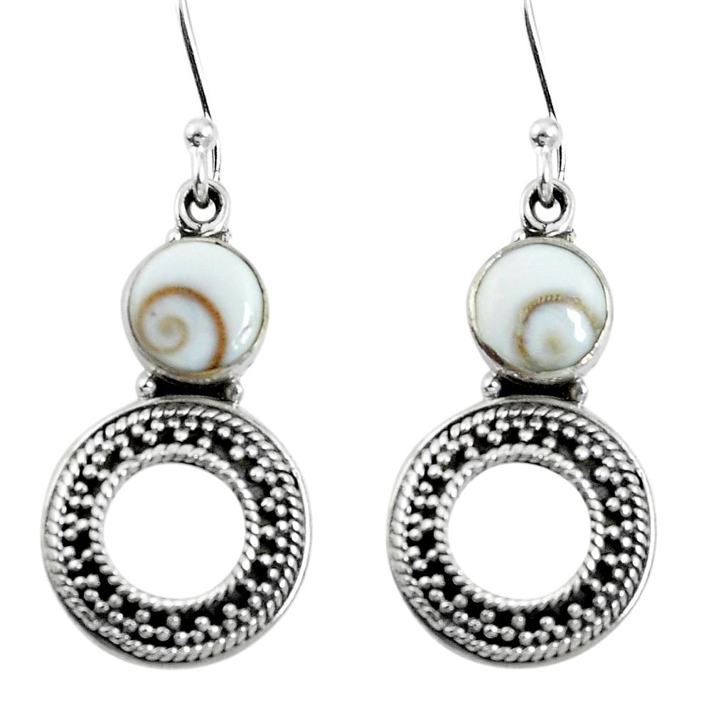 925 sterling silver natural white shiva eye dangle earrings jewelry d27631
