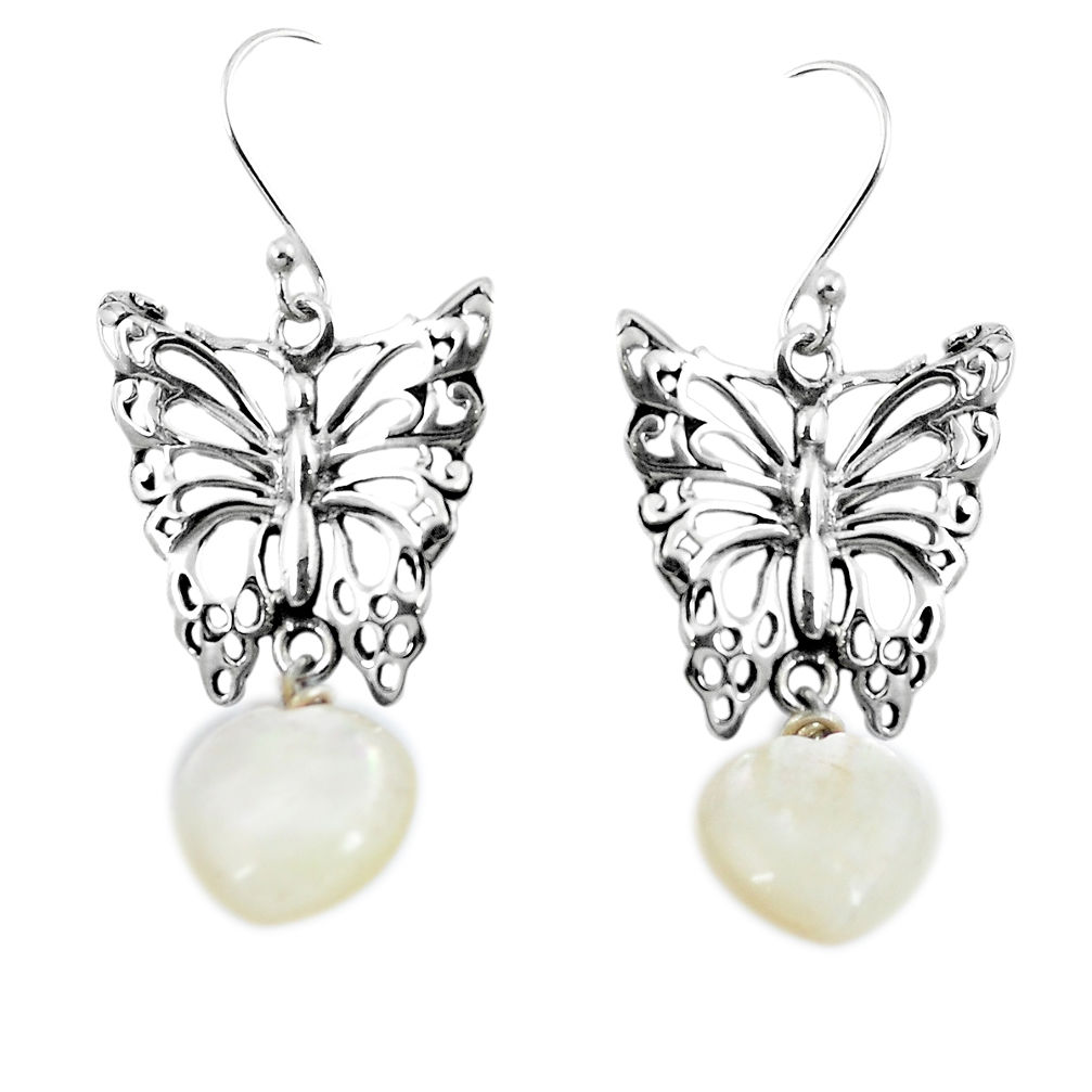 925 sterling silver natural blister pearl butterfly earrings jewelry d27938