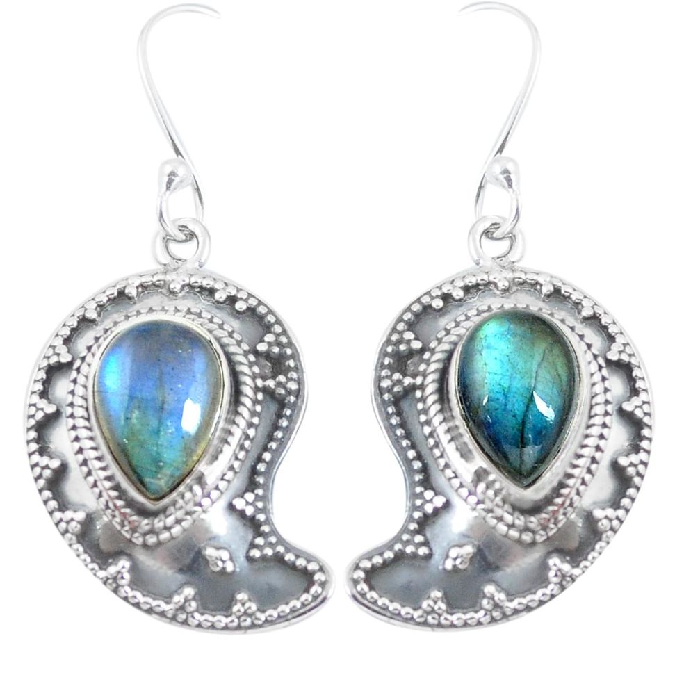 925 sterling silver natural blue labradorite dangle earrings jewelry d29377
