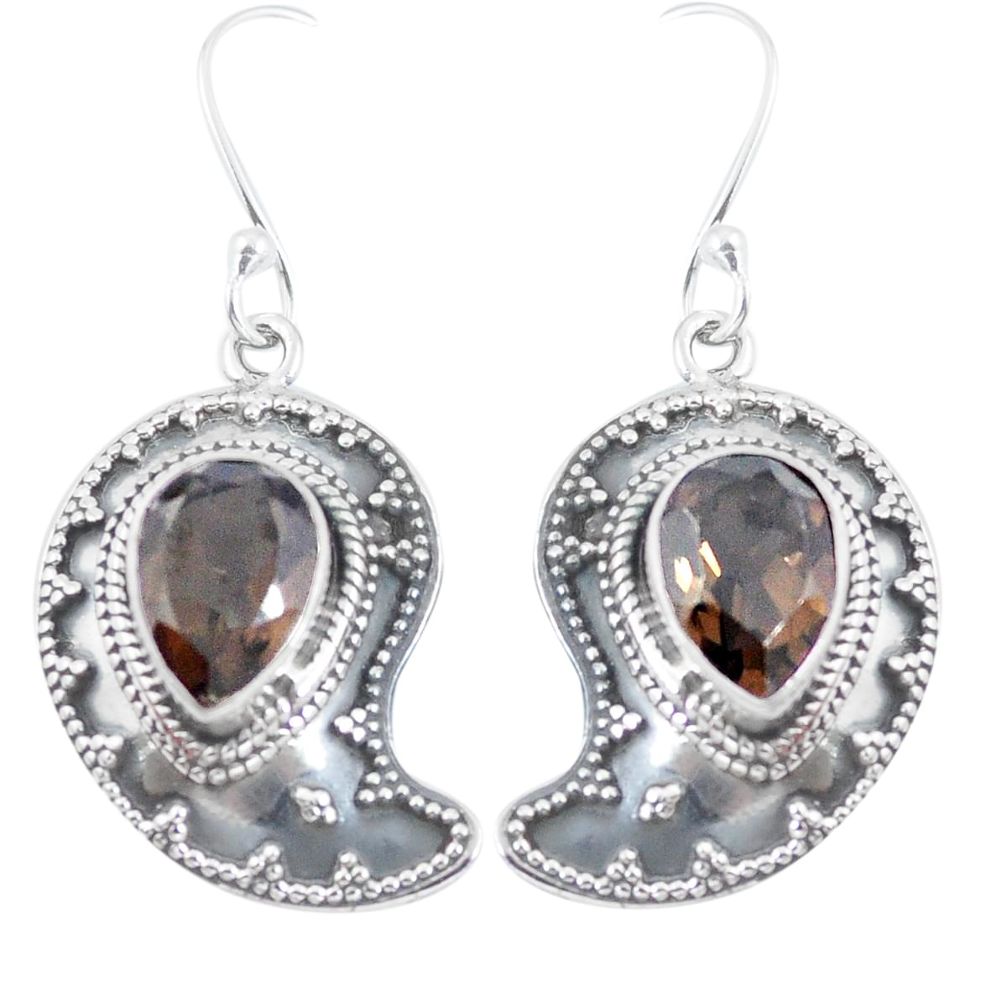 925 sterling silver brown smoky topaz dangle earrings jewelry d29380